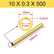 Image of Brass Tubes ROUND PIPE Cu 62% OD 2mm 3mm 4mm 5mm 6mm 7mm 8mm 9mm 10mm To 90mm