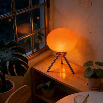 Glass Mushroom Table Lamp