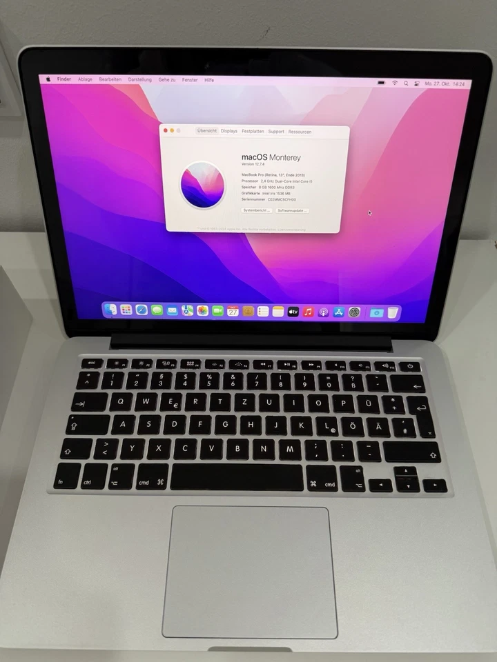 Apple MacBook Pro A1502 Retina 13 Zoll Ende 2013 I5 8GB mit OVP - Bild 4 von 4