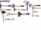 PROMAT Hammer Schlosserhammer Latthammer Holzhammer Fäustel Gummihammer Maurer