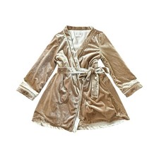Mia Joy Joyfolie Gold Velour Velvet Cozy Lining Robe Size 7