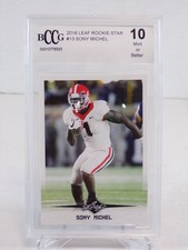2018 Leaf Rookie Star #13 Sony Michel BCCG 10 Mint or Better Graded Card. rookie card picture