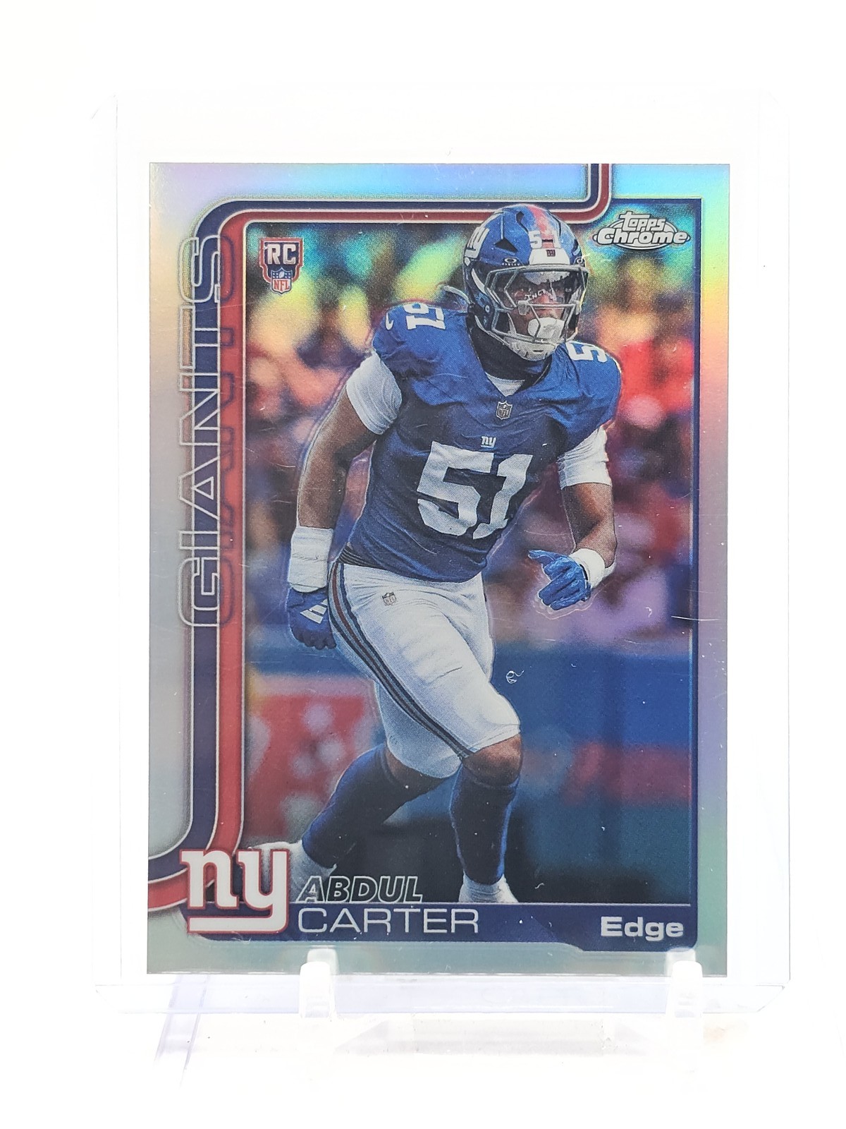 ABDUL CARTER 2025 TOPPS CHROME FOOTBALL ROOKIE REFRACTOR #350 NY GIANTS Q4925
