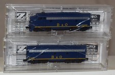 Micro Trains F7 A & B Diesel Locomotive Powered Baltimore & Ohio B&O NEW Z Scale
