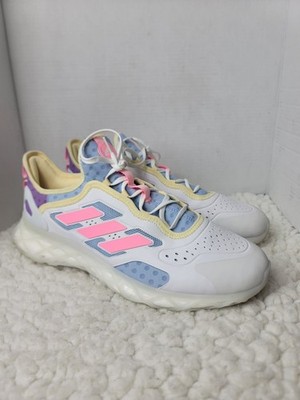 Adidas Web Boost Mens Size 15 Pink Blue White Athletic Running Sneakers 2022