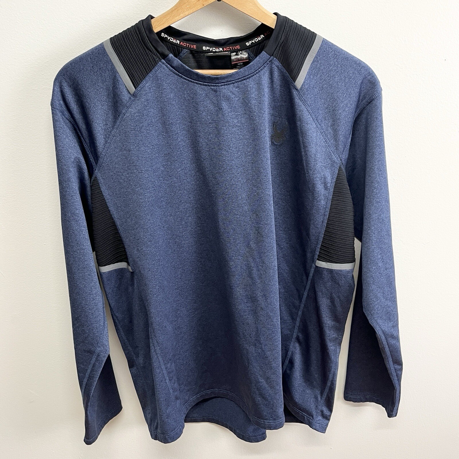 Spyder Active ProWeb Microfleece Long Sleeve Blue… - image 1