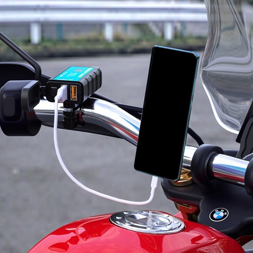 USB Adapter Voltmeter Motorcycle Power Outlet Motorbike SAE Phone Charger - 第 8/12 張圖片