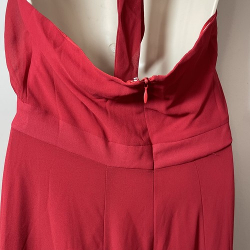 Yumi Kim x Anthropologie ROCIO Halter Small Red Chiffon Maxi Formal Dress Sexy - Picture 12 of 12