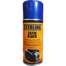 Satin Black Paint Spray Aerosol 400ml Auto Car Van Bike Truck Fast Drying QTY 12