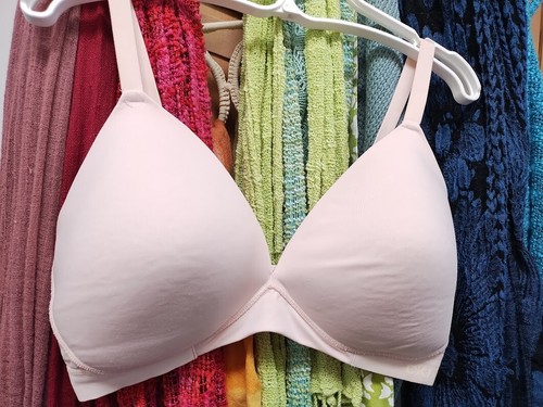 DKNY pink XL stretch bra wireless, lightly padded