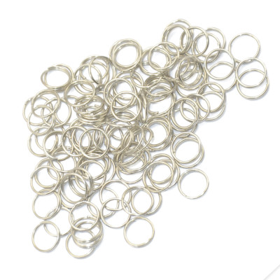 200x Schlüsselanhänger Schlüsselringe versilbert Stahl SPALTRINGE zum Basteln 8 mm