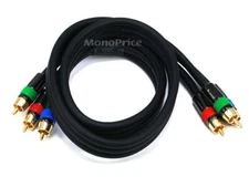 Monoprice (2768) 3Ft 18AWG CL2 Premium 3-RCA Component RG6-U Video Coaxial Cable