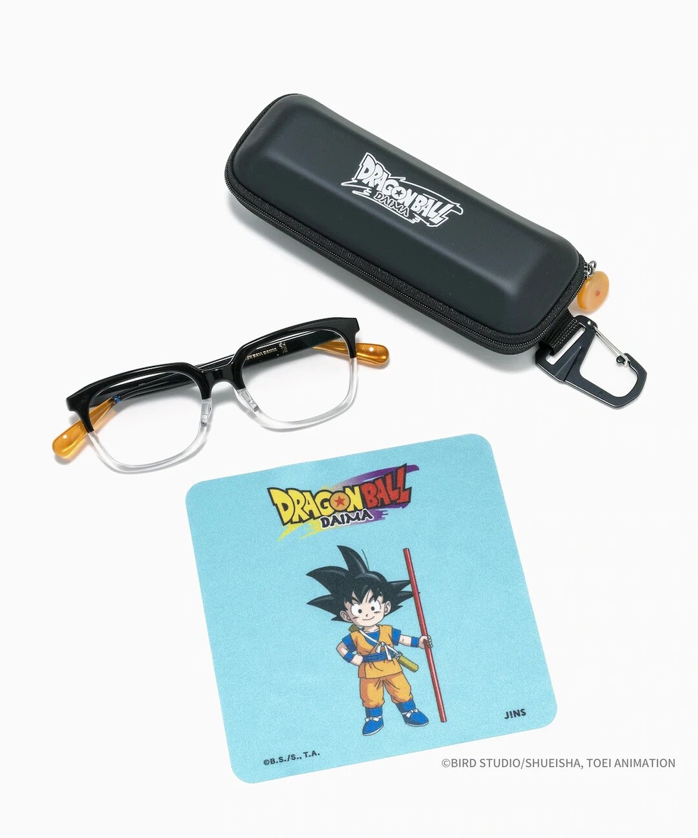 JINS x Dragon Ball Glasses Son Goku (mini) model/Black x Orange