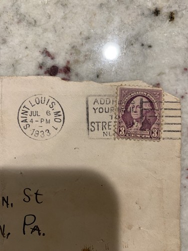 George Washington Purple 3 Cent Fair Condition RARE đŸ”¥Original Violet - Picture 2 of 3