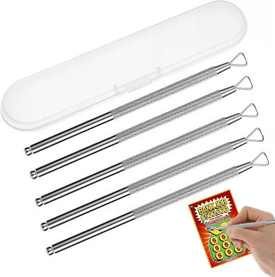5PCS Lottery Ticket Scratcher Tool, Metal Ticket Scratcher, Multi-Purpose 