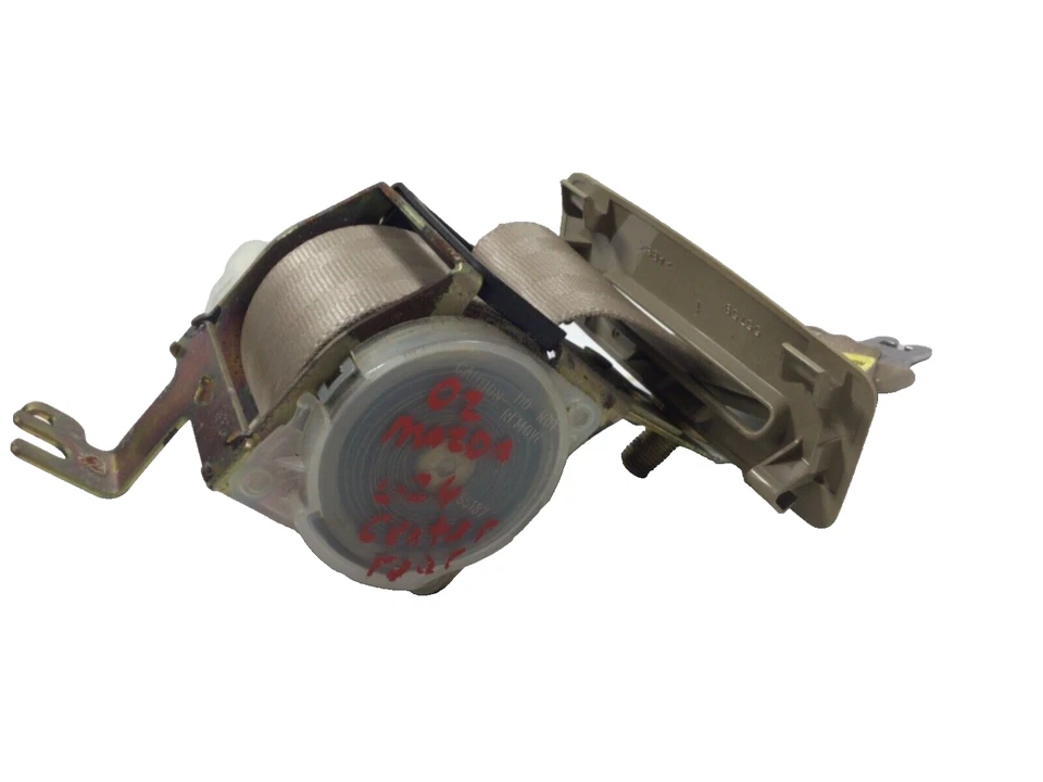 Cinturón de seguridad central trasero Mazda 626 2000-2002 retractor beige OEM Foto 2 de 4