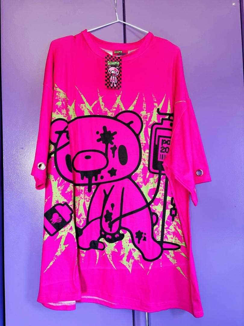 ACDC RAG Vivid Gloomy Bear Huge Big T-shirt Pink Size Free New F/S