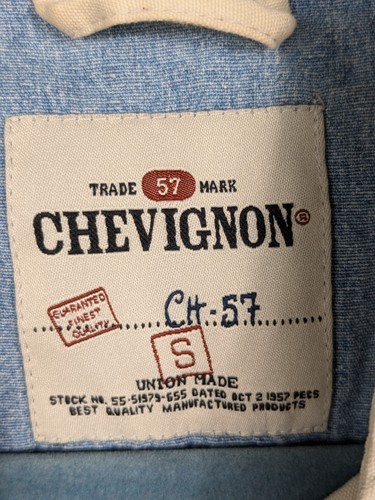 Vintage Chevignon Y2K Motorcycle Style Cotton Jacket Patches Union Made Design S - Picture 12 of 13