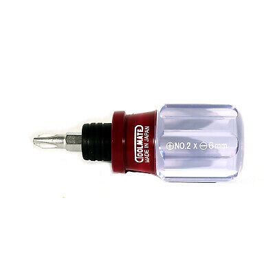 New Crystal Reversible Phillips & Slotted Stubby Screwdriver SCRD6-38 New Crystal Reversible Phillips & Slotted Stubby Screwdriver SCRD6-38