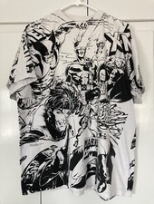 X-MEN 1993 TEE SHIRT MARVEL COMICS VTG 90S ALL OVER PRINT WOLVERINE GAMBIT STORM