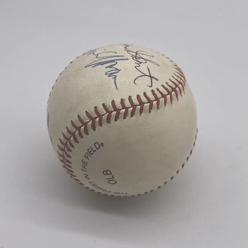 Atlanta Braves Ron Gant y Kevin Coffman Firmado Autografiado MLB Béisbol Foto 2 de 4