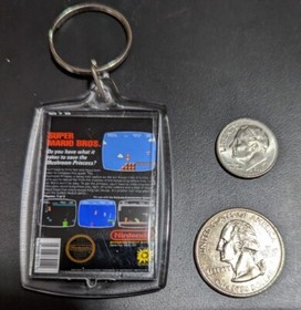 Super Mario Bros. 1 Mini NES Video Game Box Art Keychain