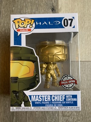 Funko Pop Halo Master Chief w/ith Cortana #7 Gold PC Exclusive Outpost Discovery | eBay