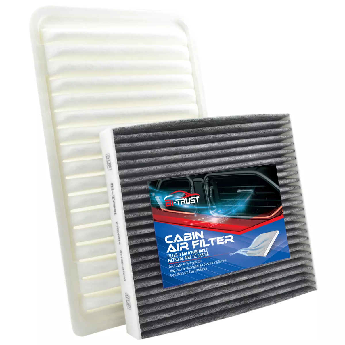 Engine Cabin Air Filter Kit for 07 11 Toyota Camry Hybrid 08 13 Highlander 3.5