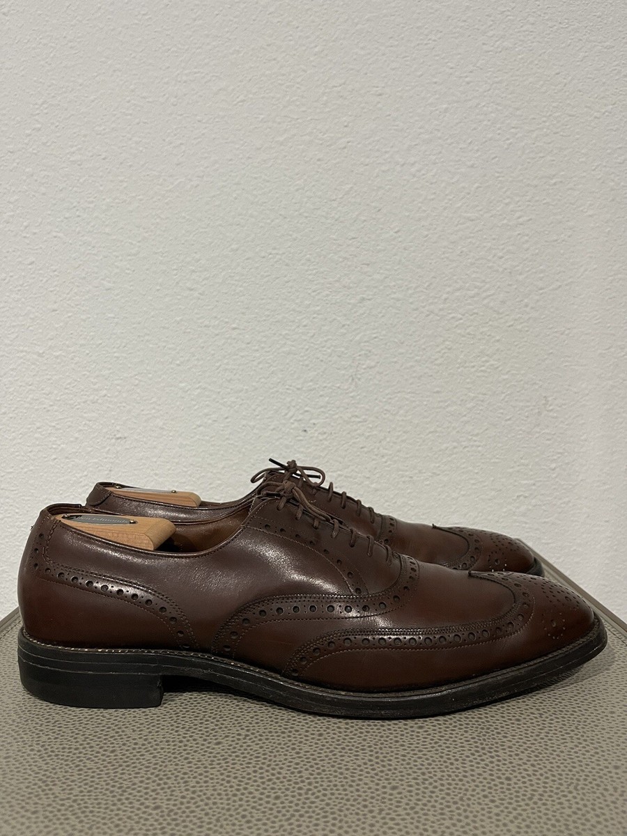 Allen Edmonds Ostendo Leather Wingtip Oxfords Brown Vibram Brogue Men Size 9.5 D Allen Edmonds Men main image 2