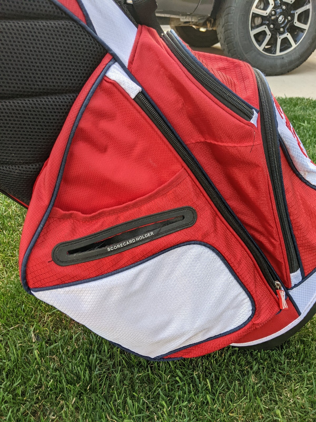 Budweiser Golf Bag And Vintage Trucker Hat Combo Gem