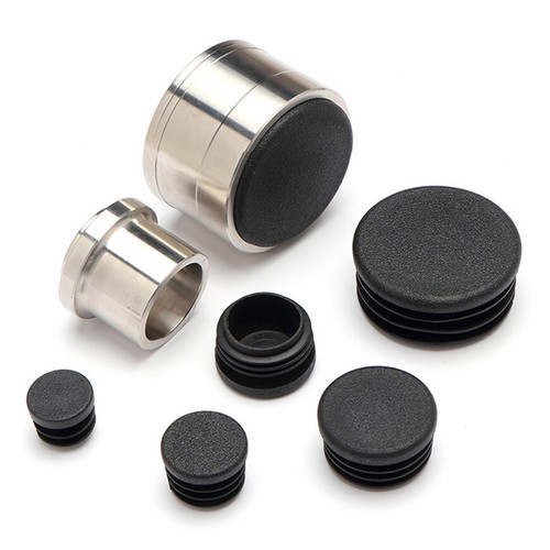 Round Plastic End Caps For Tubing Pipe Inserts Bungs Feet Blanking Plugs / Black - Picture 7 of 35