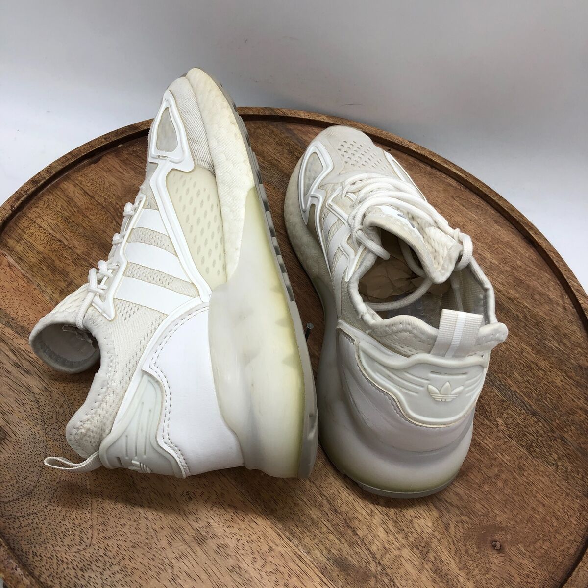Adidas ZX 2K Boost Youth Kids GS Size Cloud Triple White Adidas ZX 2K Boost Youth Kids GS Size Cloud Triple White