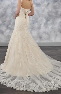 Mary's bridal MB3030 Ivory And Champagne Tulle Mermaid Bridal Gown