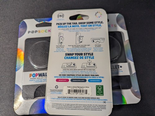 PopSockets Popwallet+ Cell Phone Wallet & Grip Stand Black New(NOT MAG SAFE) - Picture 2 of 2