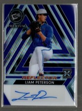 Liam Peterson 2024 Leaf Press Pass Premium Purple Reflector RC Auto /15