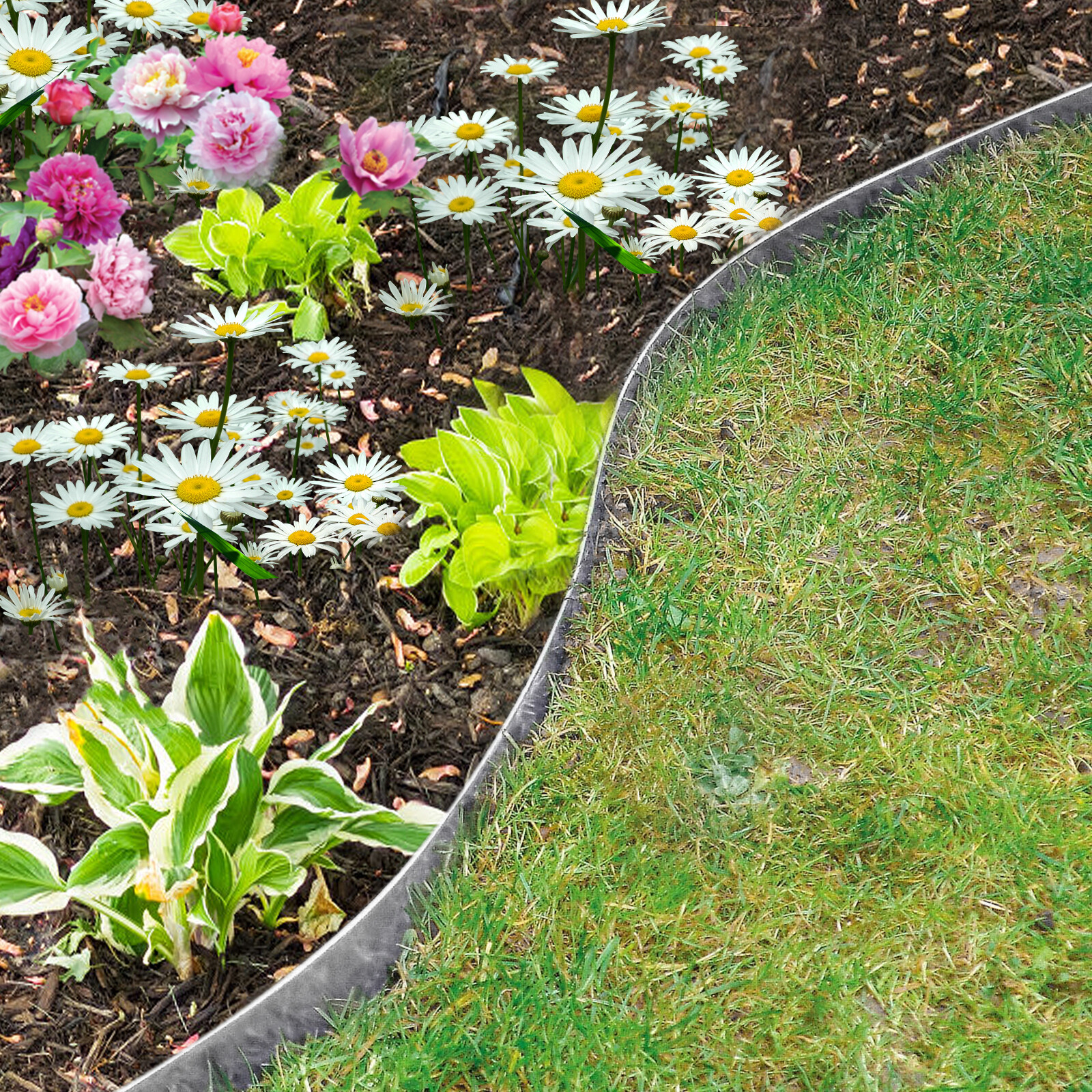 Lawn Edge Garden Bed Border Metal Lawn Edging 100 x 18 cm Flower Grass