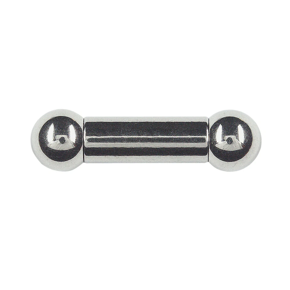 Titan 4mm Piercing Stab Barbell mit Kugeln Ohr Brust Intim Piercing Stecker - Bild 1 von 2