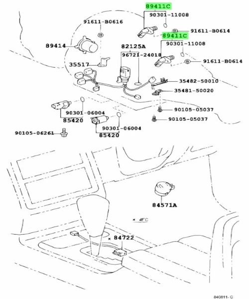 Sensor de velocidad genuino Toyota Soarer Lexus SC430 JDM OEM 89411-50010 Foto 2 de 2