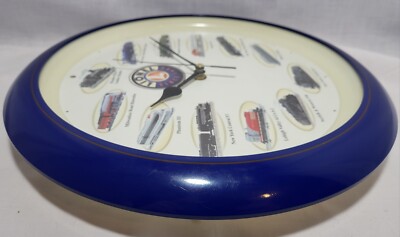Lionel Train Wall Clock 12 Different Trains & Train Sounds