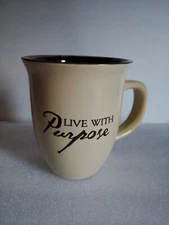 “Live With Purpose” Double Sided Inspirational Coffee Mug Abbey Gift