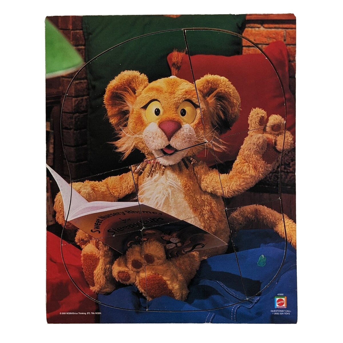 グレイビィボーンズ　スリーブ Between The Lions Leona Puzzle Pressed Wood Frame Tray Mattel 8