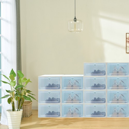 Juego de 20 cajas de zapatos almacenamiento cartón cartón con cajones caja apilable De - Imagen 21 de 24