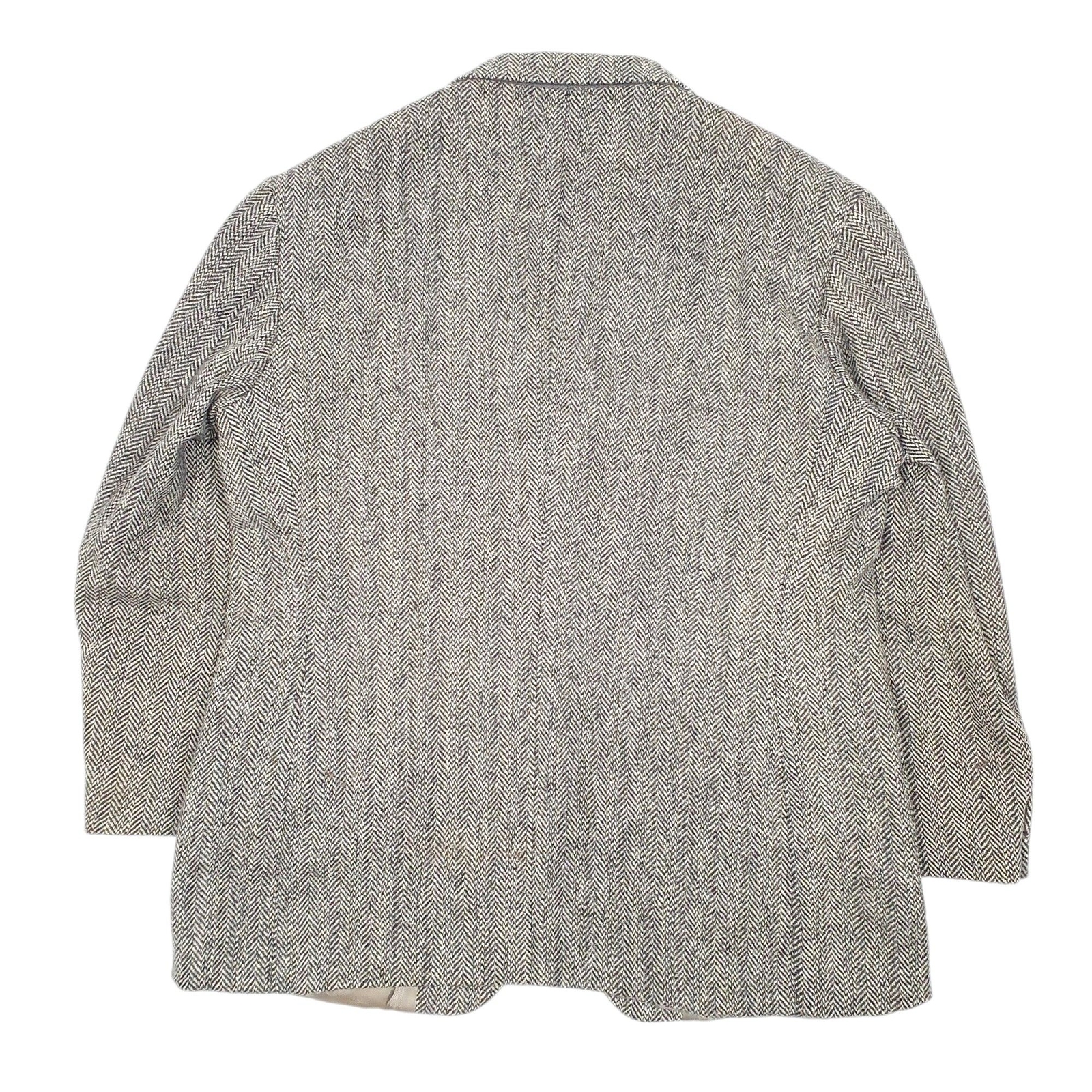 HARRIS TWEED Blazer Jacket Coat Vintage Worsted Made In USA L image 3