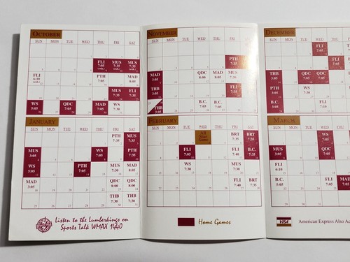 1997 - 1998 SAGINAW LUMBER KINGS HOCKEY SCHEDULE CALENDAR SPORTS VINTAGE RETRO - Picture 5 of 12