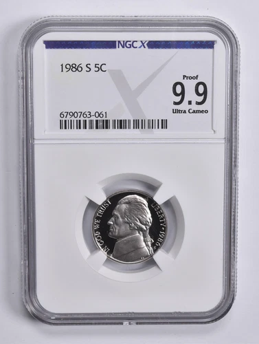 Proof 9.9 UCam 1986-S Jefferson Nickel NGC X NGCX