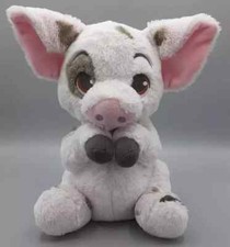 Disney Parks Babies MOANA PUA Pig Soft Plush 10" Sitting Embroidered Eyes Toy