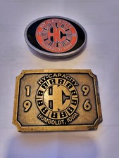 Lot Of 2 HY-CAPACITY Humboldt, Iowa Limited Edition Belt Buckles USA 1990,1996