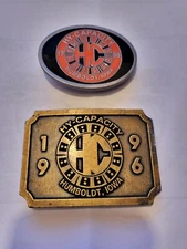 Lot Of 2 HY-CAPACITY Humboldt, Iowa Limited Edition Belt Buckles USA 1990,1996