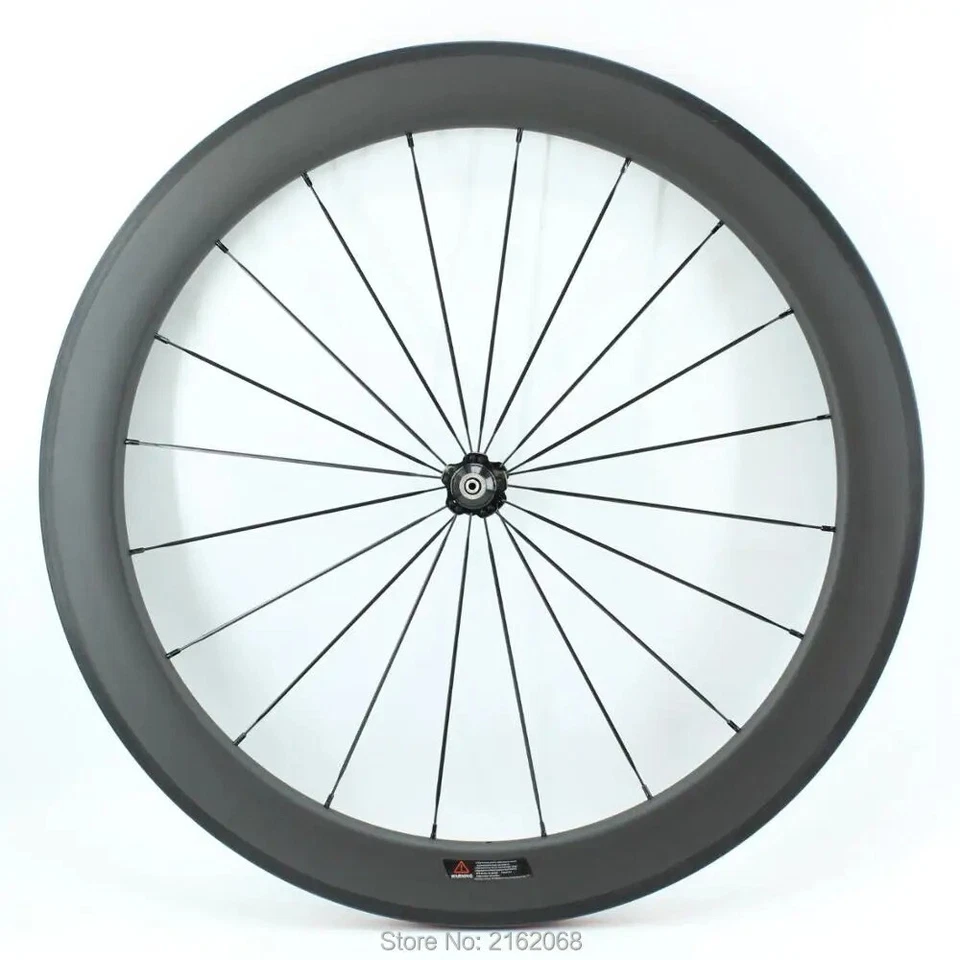 1 par 700 conjunto de rodas de bicicleta de estrada fibra de carbono 60mm profundidade clincher 23 25mm largura - Imagem 2 de 4