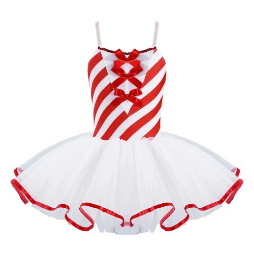 Kids Girls Child Figure Skating Dress Ballet Leotard Dress Bowknot Sequins - Imagen 30 de 33